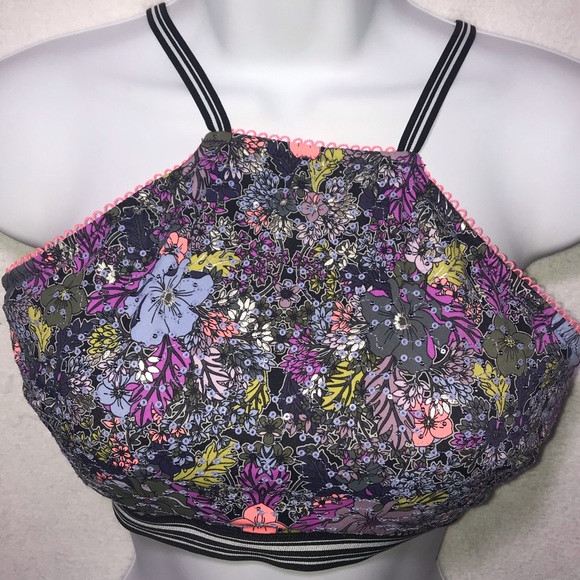 Victoria's Secret Other - Victoria’s Secret Floral Sequin Swim Top-Size M